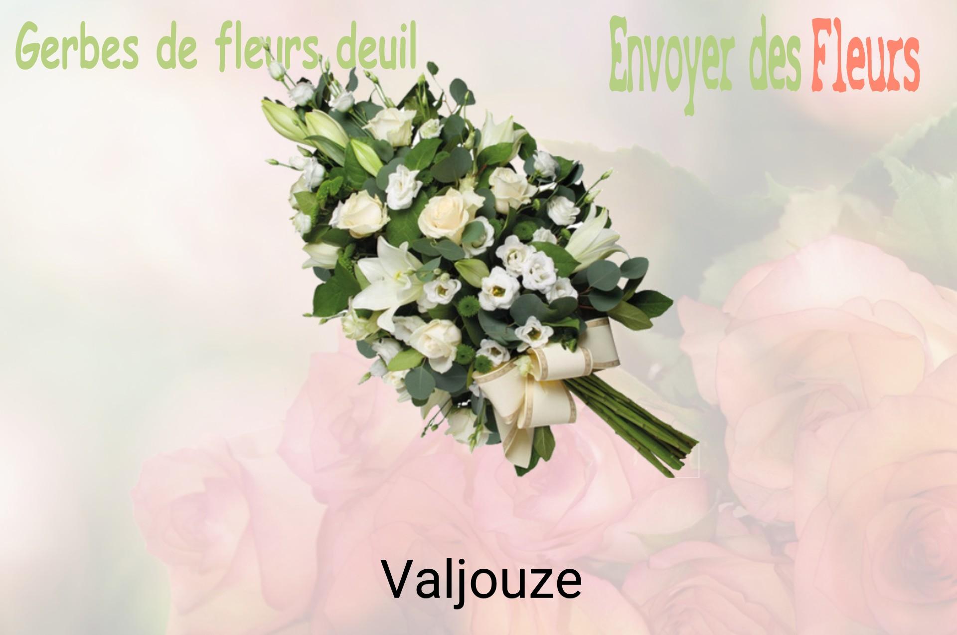 Gerbe de fleurs de deuil livrée à Valjouze